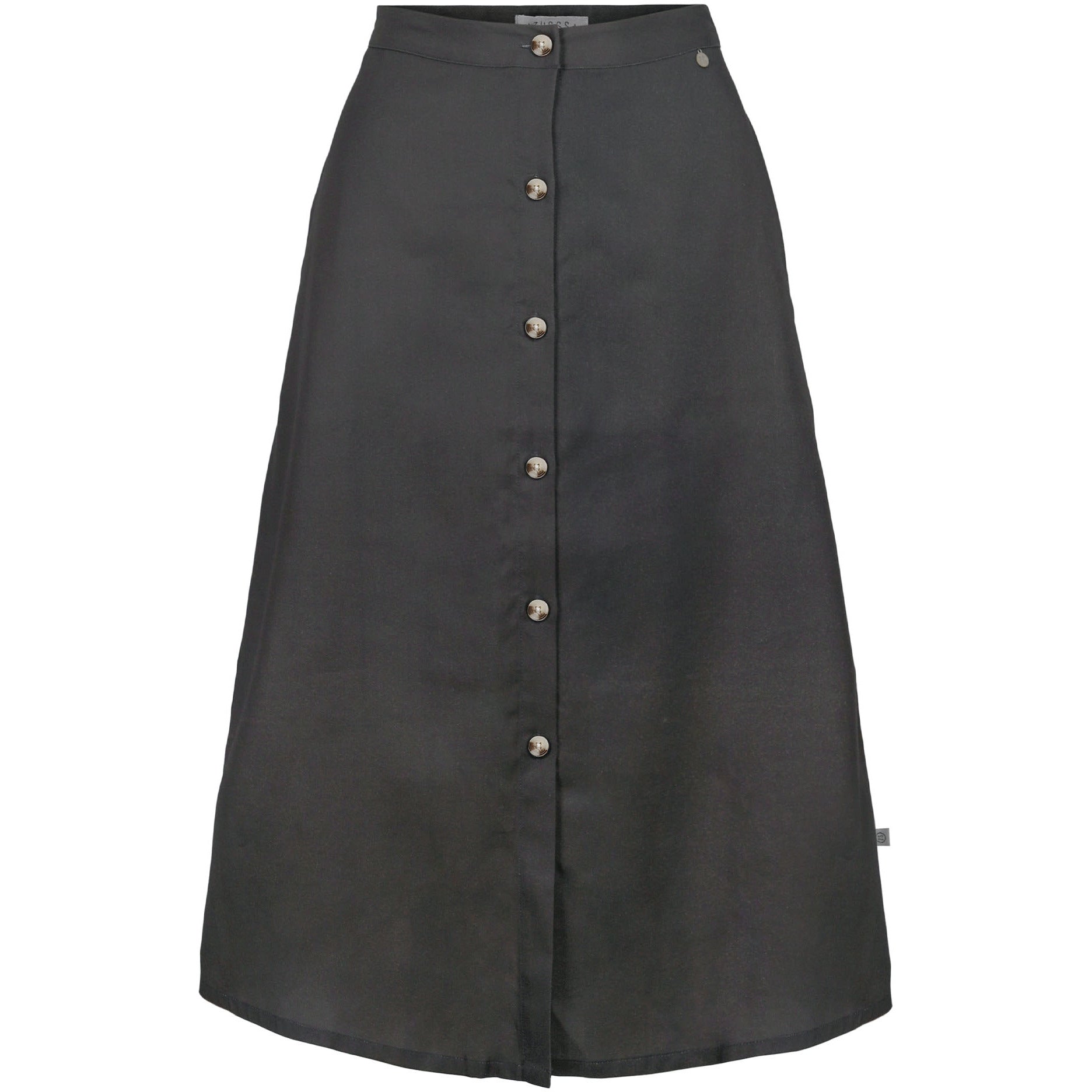 Hippe rok met knopen - Grafietgrijs