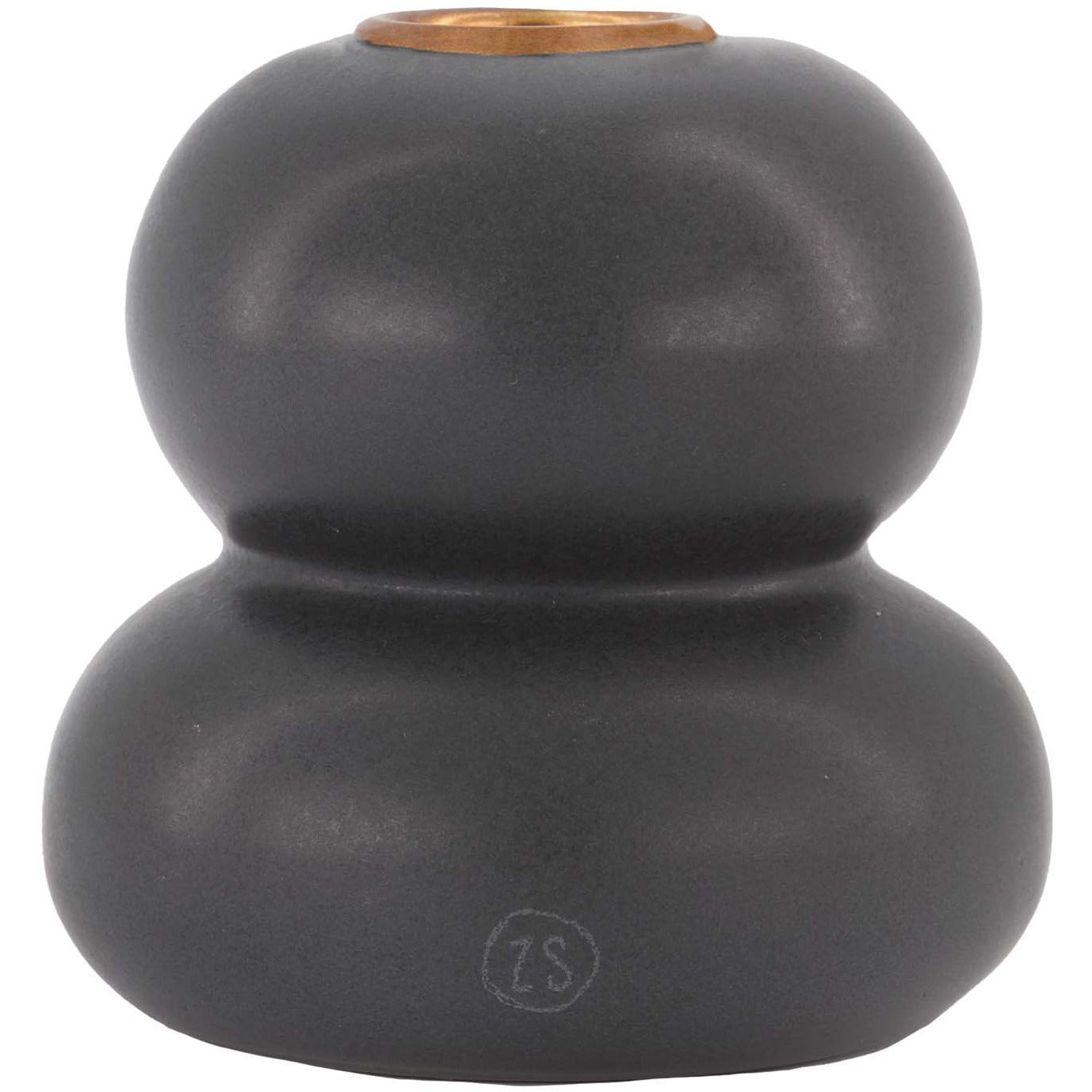 Keramieken kandelaar bol - Antraciet