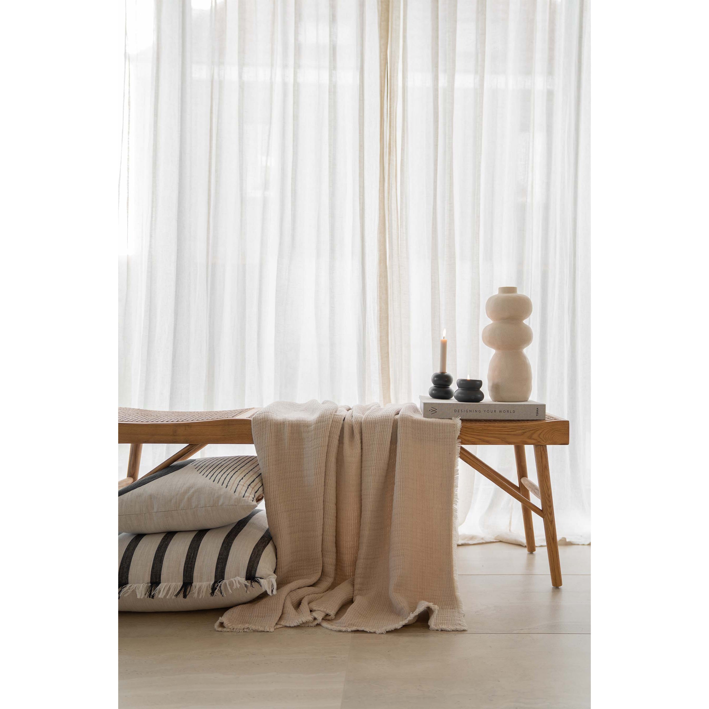 Keramieken kandelaar bol - Antraciet