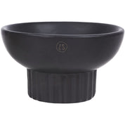 Keramieken kandelaar met ribbels - zwart