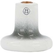 Klein kandelaartje glazuur - diepgroen/off white