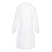 Korte strokenjurk - off white