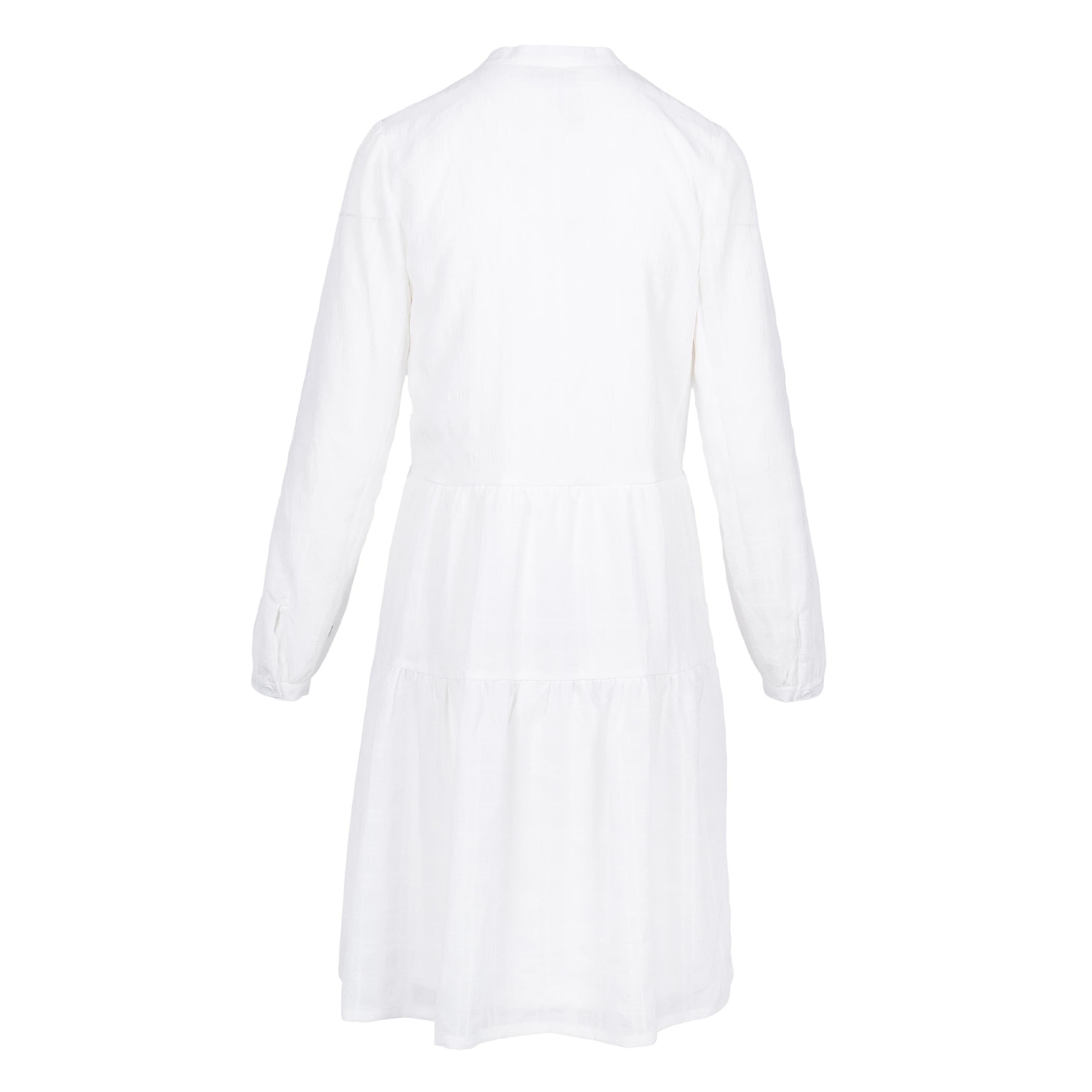 Korte strokenjurk - off white