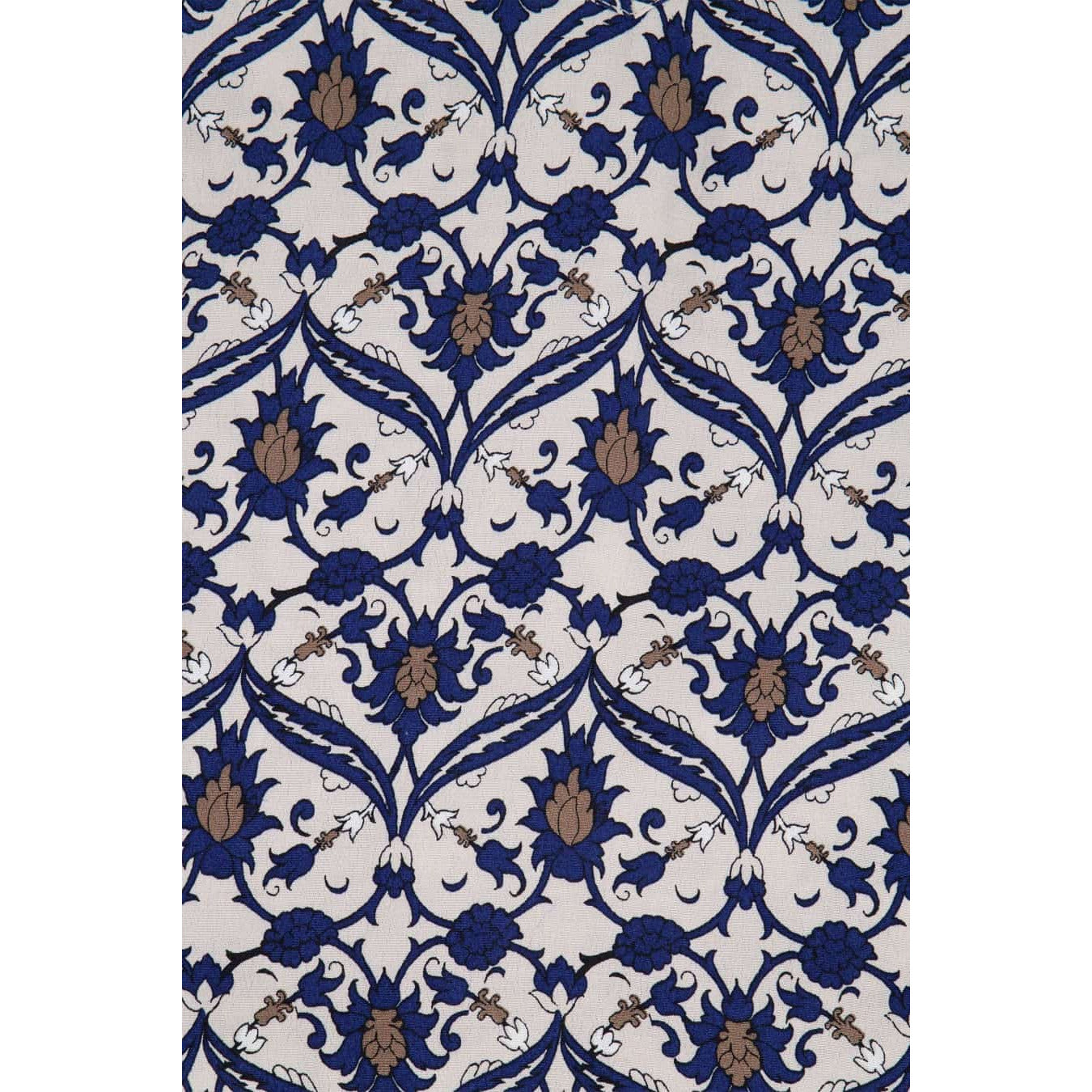 Maxi jurk met print - zand/kobalt