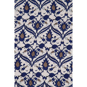 Rok met print - zand/kobaltblauw