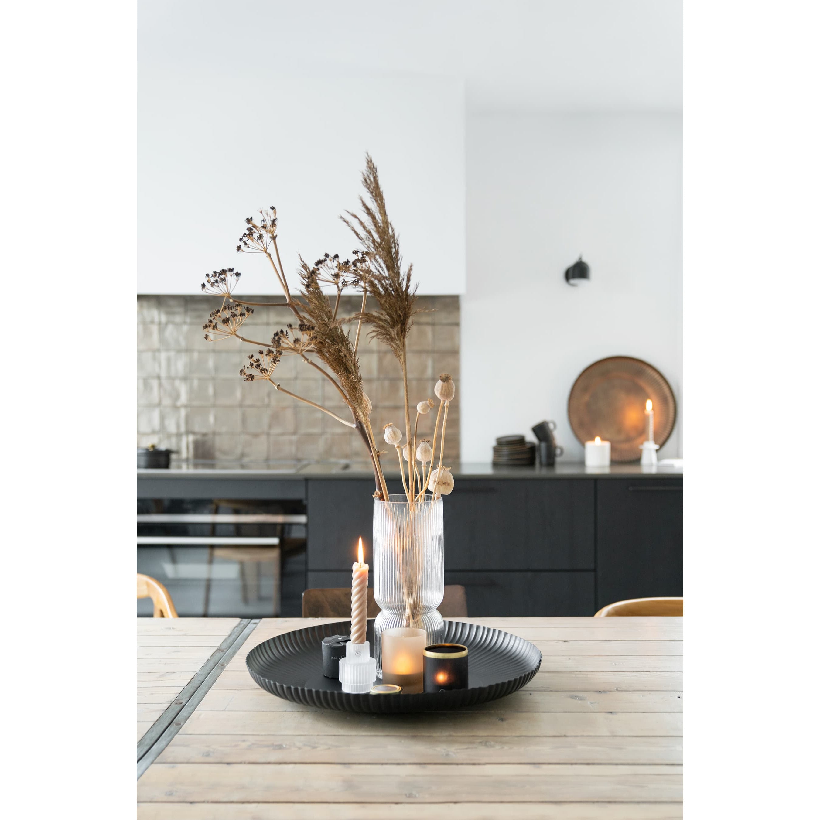 Stylingbord met ribbels - Zwart