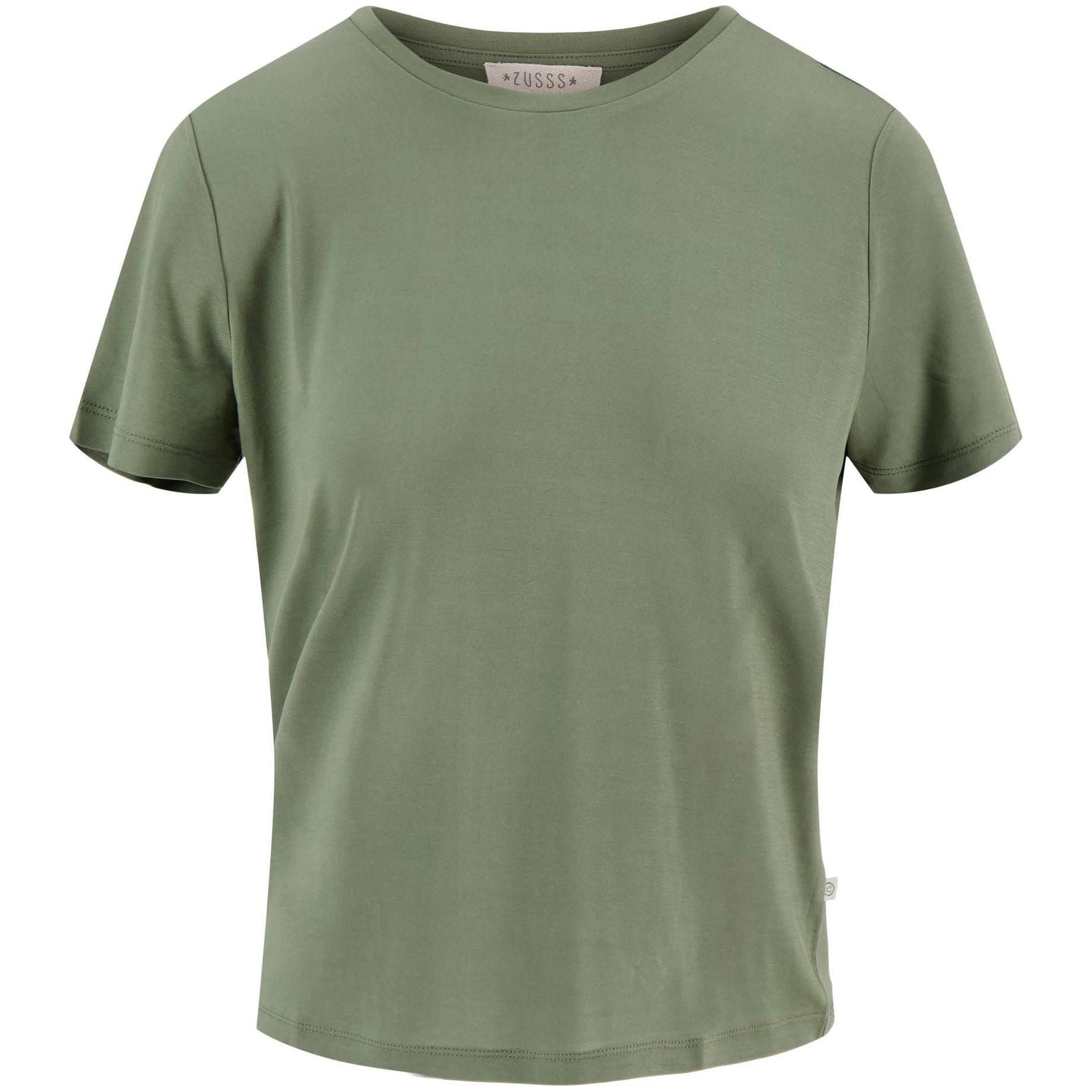 T-shirt met ronde hals olijfgroen