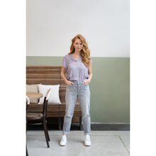 Afbeelding in Gallery-weergave laden, Trendy Mom jeans - Lichtgrijs
