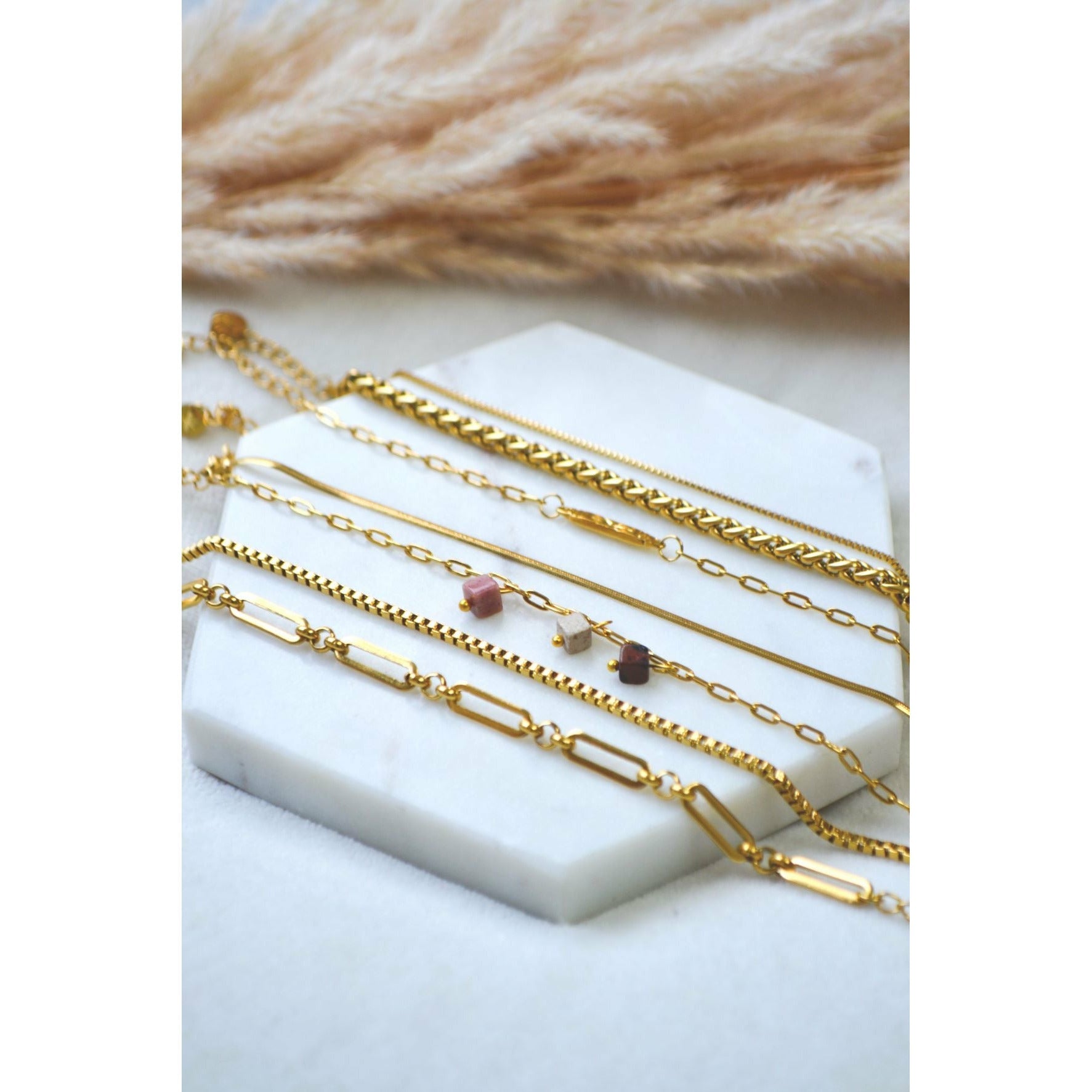 Armband - Cube bracelet gold