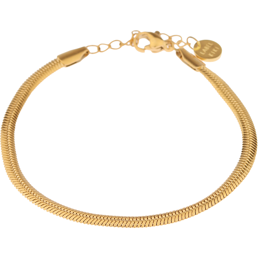 Armband - Smooth snake zilver of goud