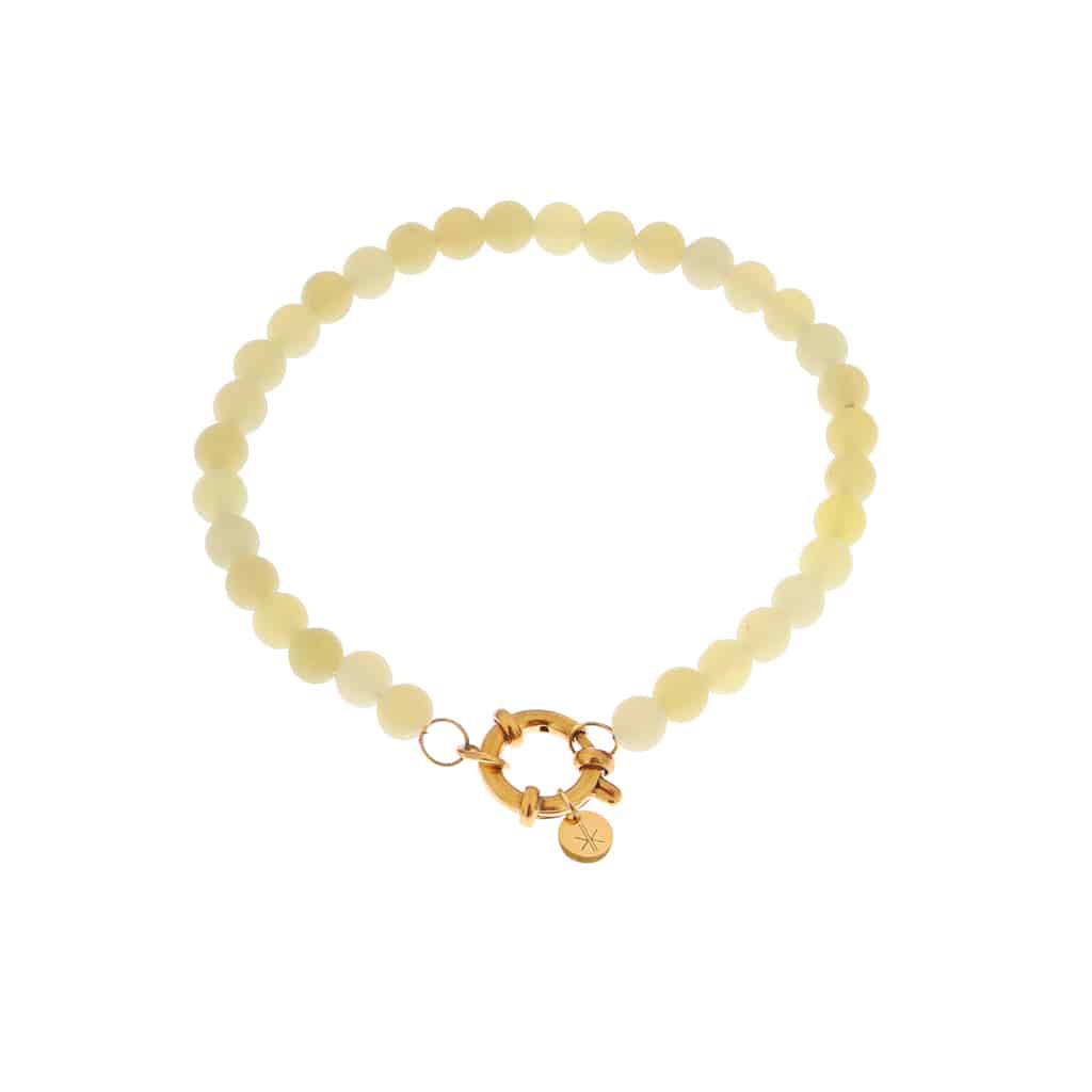 Armband - Citron beads gold
