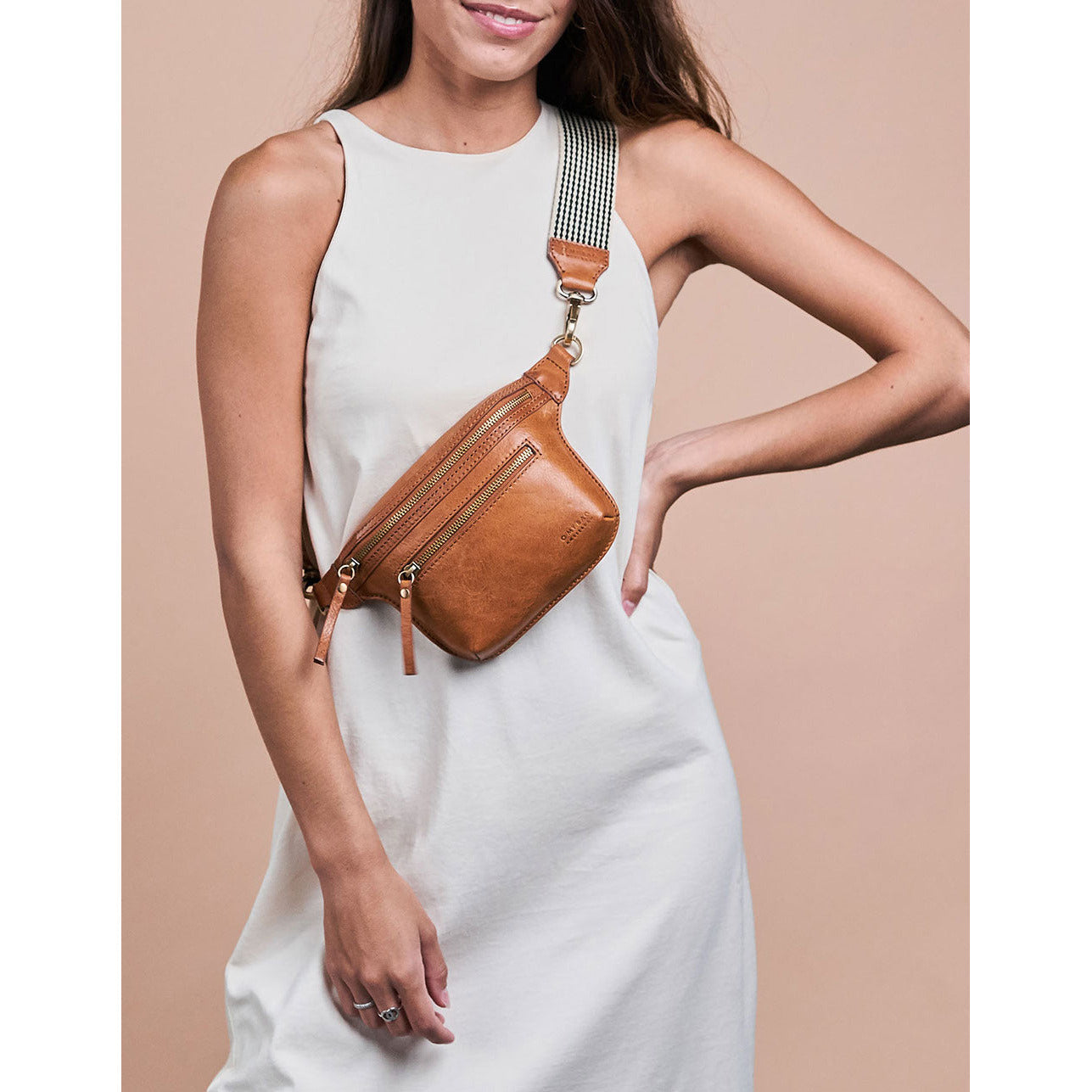 Becks bum bag - Cognac Stromboli Leather