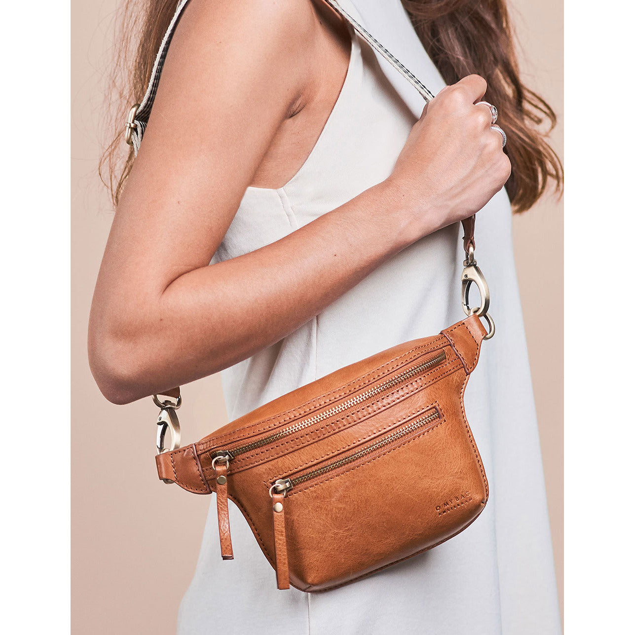 Becks bum bag - Cognac Stromboli Leather