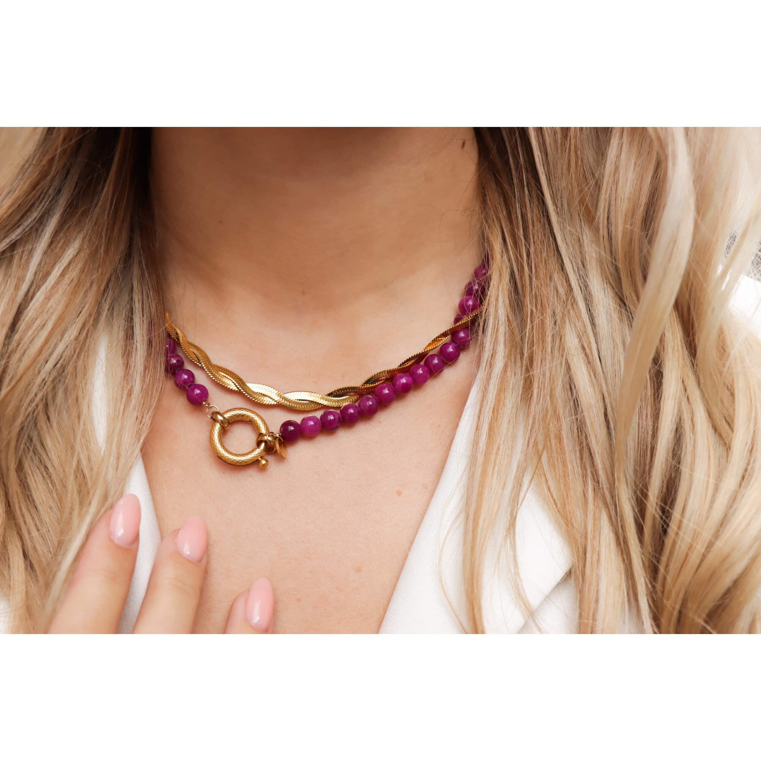 Ketting - Braided snake gold