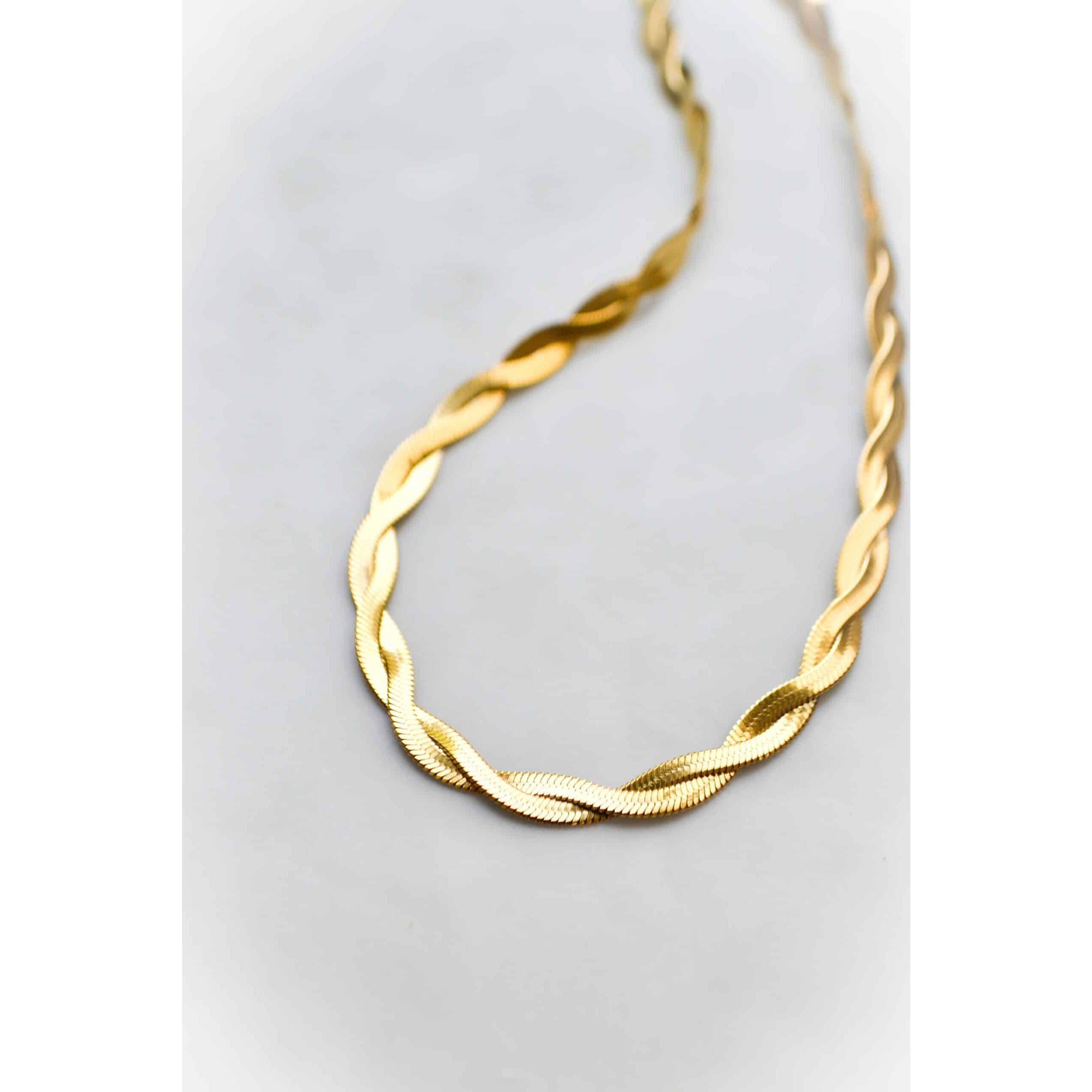 Ketting - Braided snake gold