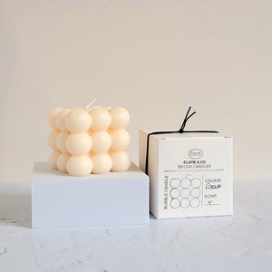 Bubble candle - cream