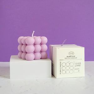 Bubble candle - violet