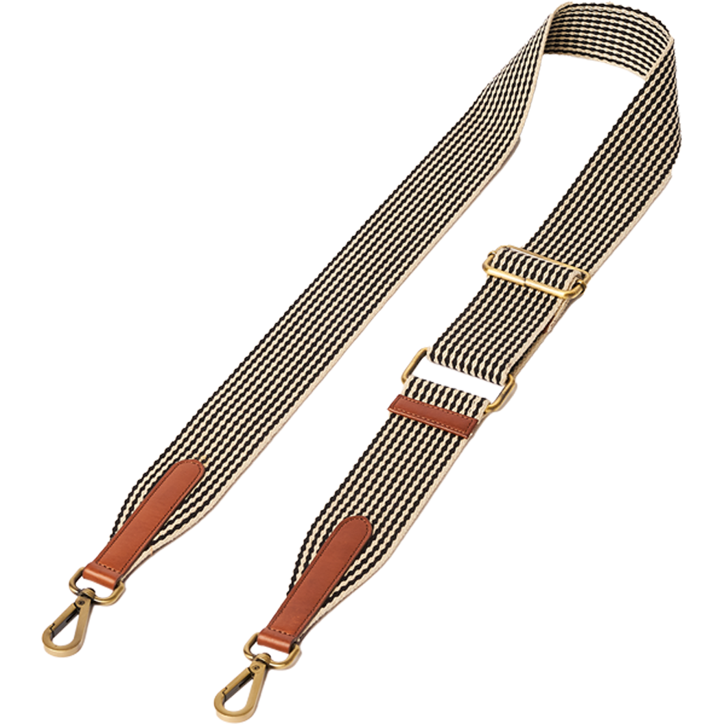 Checkered webbing strap - black and white