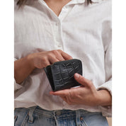 Coco coin purse - black croco