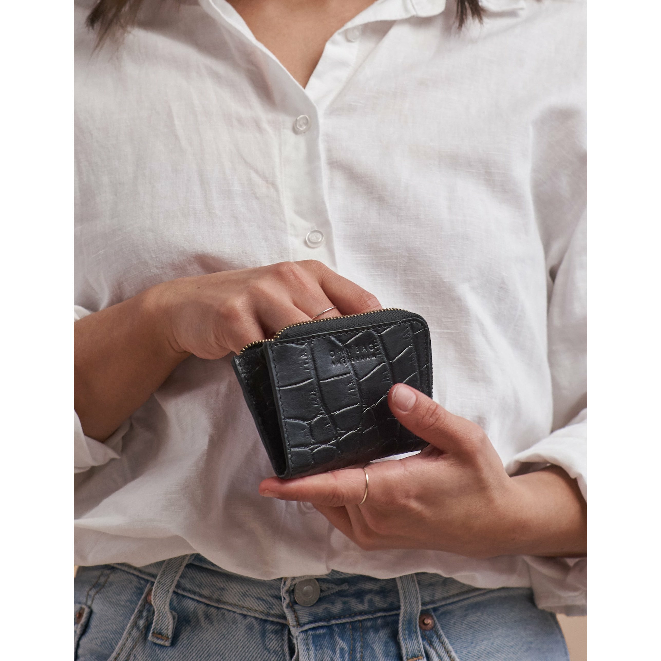 Coco coin purse - black croco