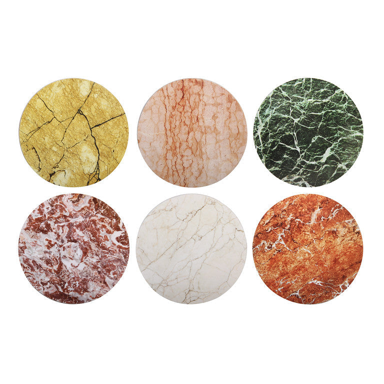 Set 6 coasters stone