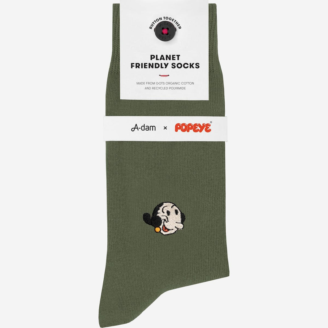 Olive socks -  limited popeye edition