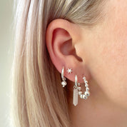 Oorbel - Single iris hoop silver