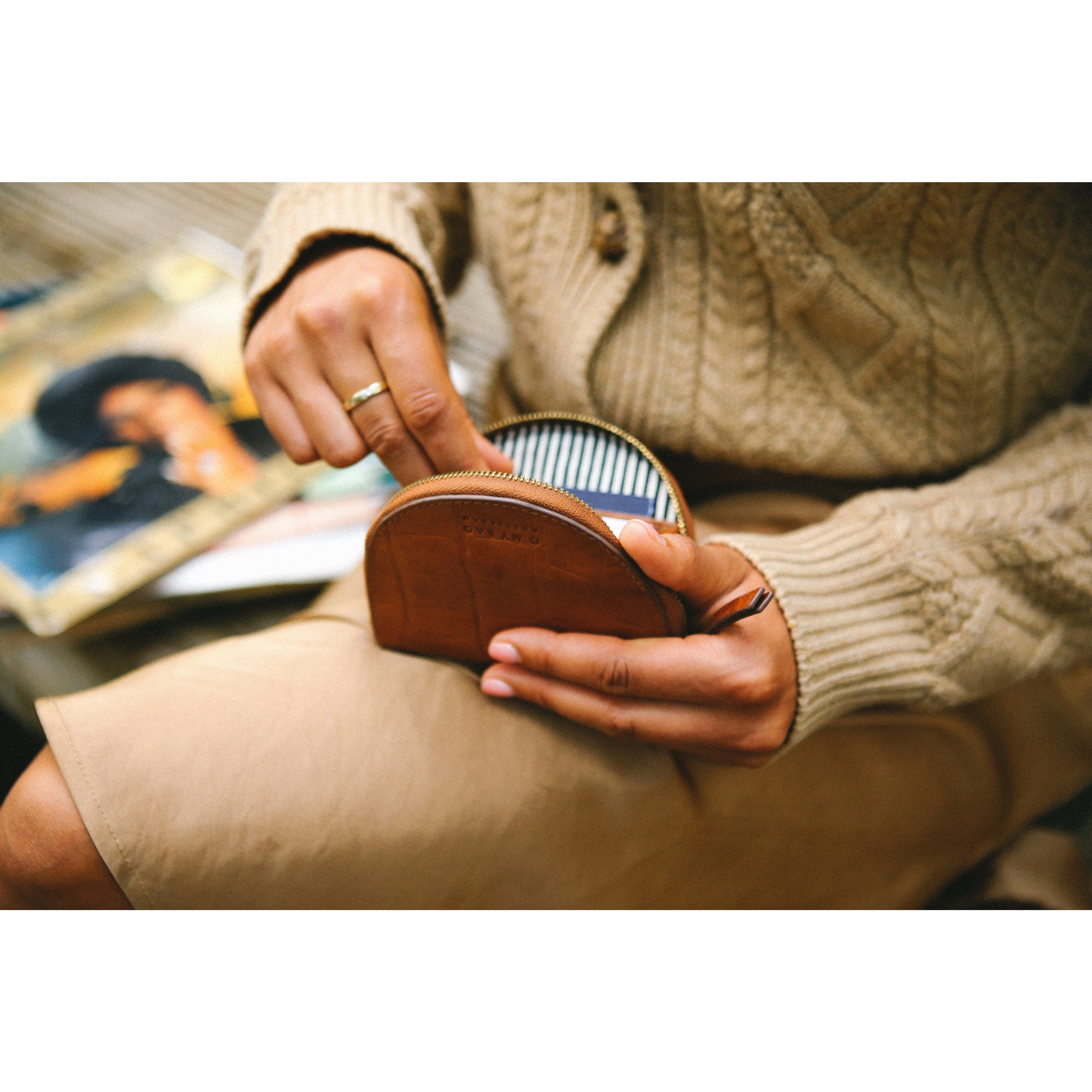 Laura's purse - Cognac croco