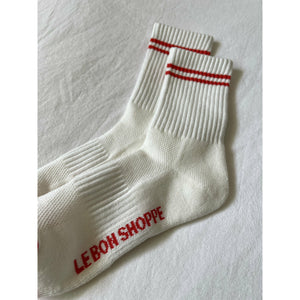 Boyfriend socks - clean white