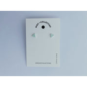 Oorbel mini V - pastel mint