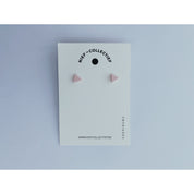 Oorbel mini V - pastel roze