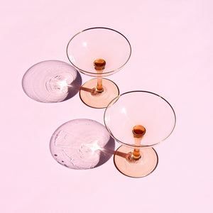 Set Champagne Glazen roze
