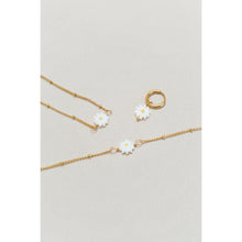 Afbeelding in Gallery-weergave laden, Oorbel - Single daisy hoop gold
