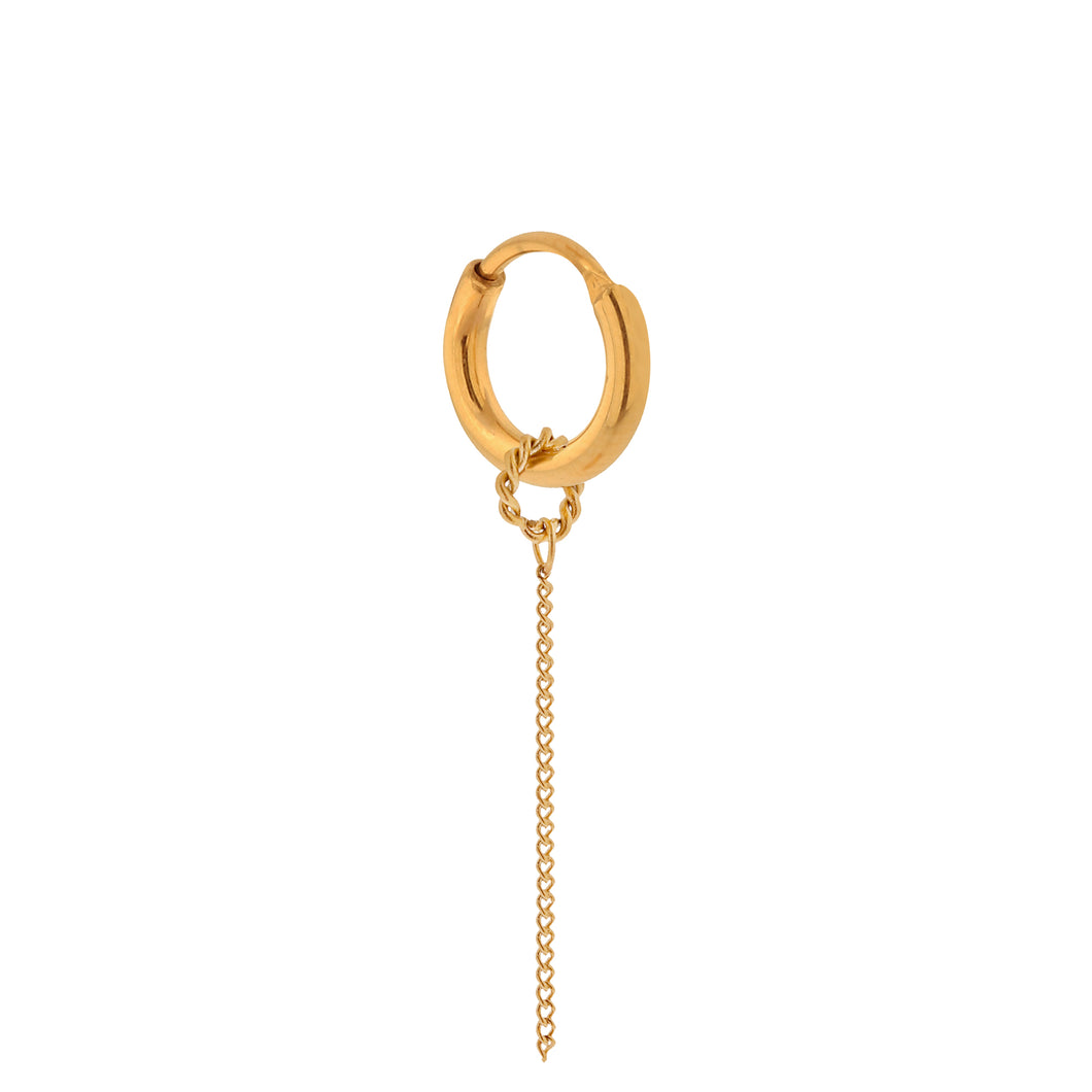Oorbel - Single plain chain hoop