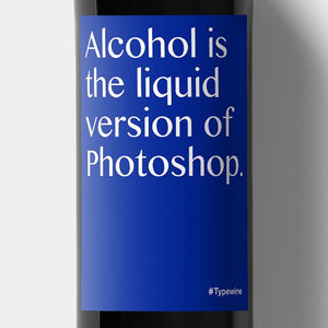 Liquid photoshop - wijnlabel