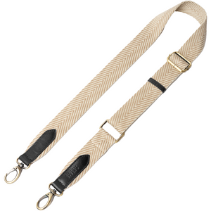Herringbone strap - Sand black or white