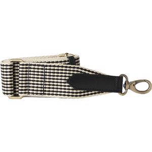 Checkered webbing strap - black and white